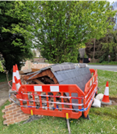 Damaged Bus Shelter in Bridge Street